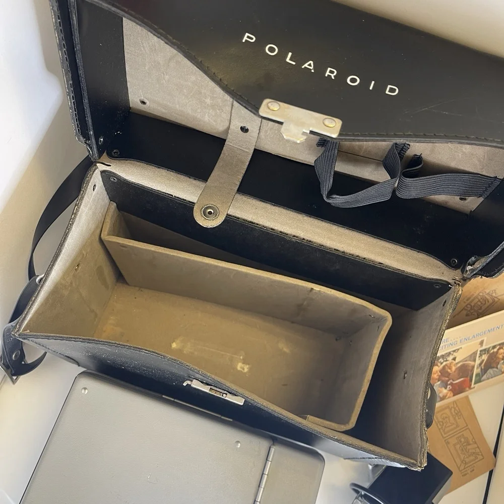 Vintage Polaroid Automatic 210 Land Camera with Case and Manual